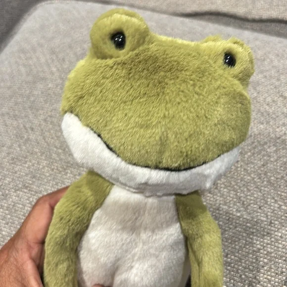 Jellycat Green and White Plush Frog Toy - Picture 4 of 14